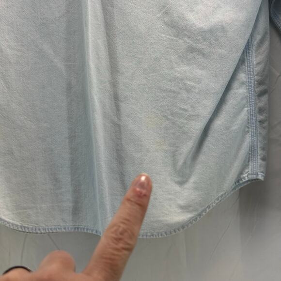 Lauren by Ralph Lauren women’s small denim button-down long sleeve top - Picture 8 of 9